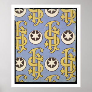 Kirchlicher Tapetenentwurf des Sternes und des Poster
