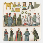 kirchliches Kleid Quadratischer Aufkleber (Vorderseite)