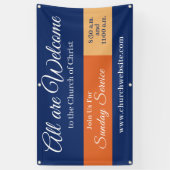 Kirchliches Willkommensschild Hängebanner Banner (Vertikal)
