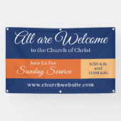 Kirchliches Willkommensschild Hängebanner Banner (Horizontal)