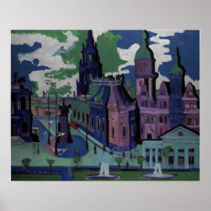 Kirchner - Aussicht auf den Dresdner Schlossplatz Poster