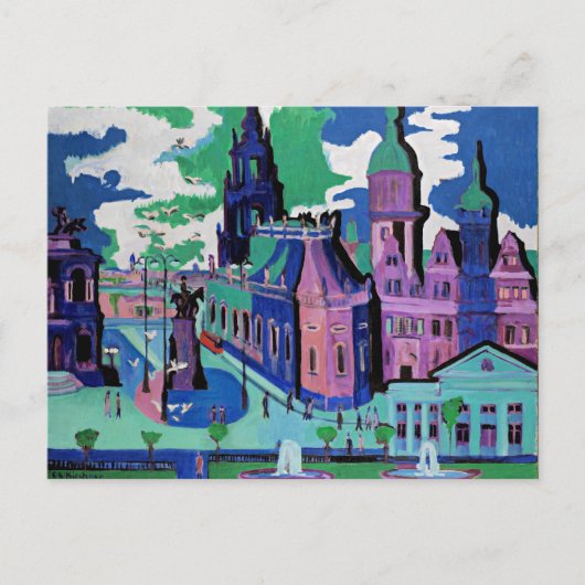 Kirchner - Aussicht auf Dresden Postkarte (Vorderseite)