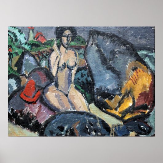 Kirchner - Bathers between Stones 1912 Poster (Vorne)