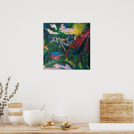 Kirchner - Berge Poster (Küche)