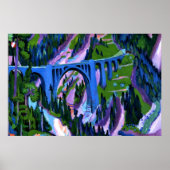 Kirchner - Brücke bei Wiesen Poster (Vorne)