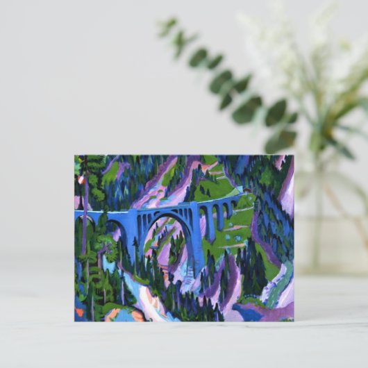 Kirchner - Brücke bei Wiesen Postkarte (Stehend Vorderseite)