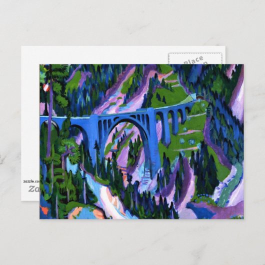 Kirchner - Brücke bei Wiesen Postkarte (Vorne/Hinten)