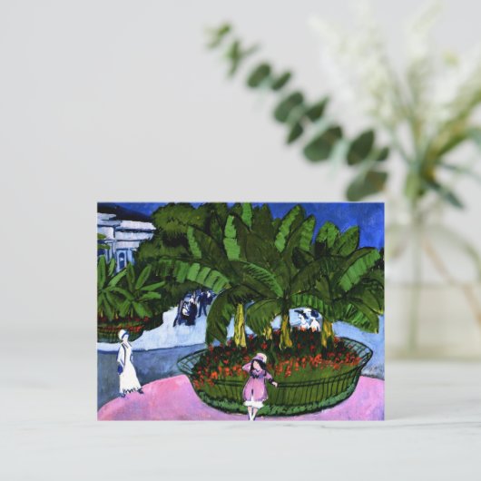 Kirchner - Das Boskett-Albertplatz in Dresden Postkarte (Stehend Vorderseite)