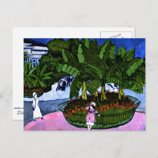 Kirchner - Das Boskett-Albertplatz in Dresden Postkarte (Vorne/Hinten)