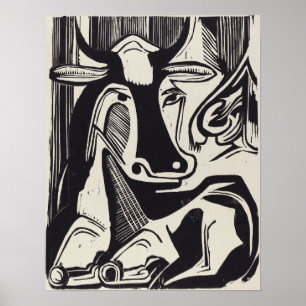 Kirchner - Die große liegende Kuh 1929 Poster