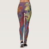 Kirchner Expressionist Lebendige Orangefarbene Lil Leggings (Rückseite)