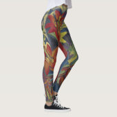 Kirchner Expressionist Lebendige Orangefarbene Lil Leggings (Rechts)