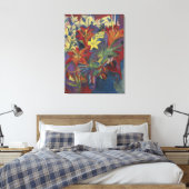 Kirchner Expressionist Lebendige Orangefarbene Lil Leinwanddruck (Insitu (Schlafzimmer))