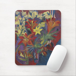 Kirchner Expressionistische Lebendige Orangefarben Mousepad