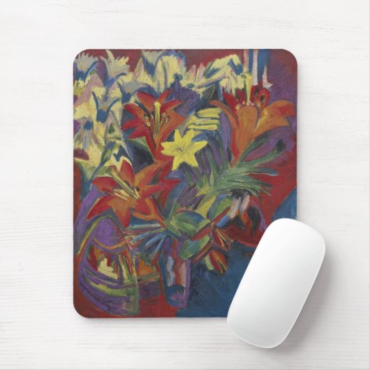 Kirchner Expressionistische Lebendige Orangefarben Mousepad (Mit Mouse)