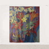 Kirchner Expressionistische Lebendige Orangefarben Wandteppich (Vorderseite)