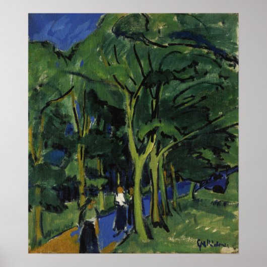 Kirchner - Forststraße Poster (Vorne)