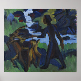 Kirchner - Frau mit Ziege 1938 Poster