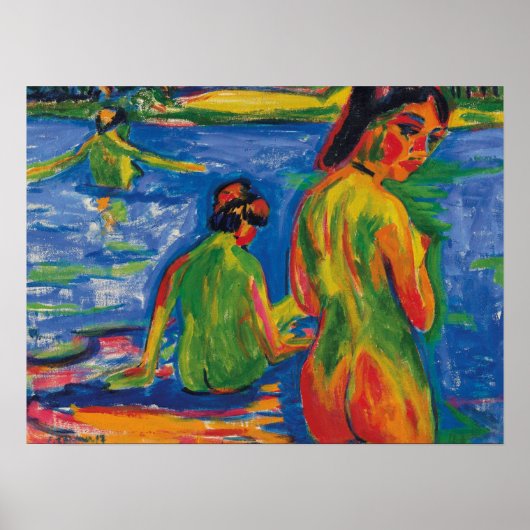 Kirchner - Im Lake Bath End Girl 1909 Poster (Vorne)