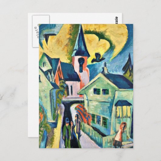 Kirchner - Konigstein mit Roter Kirche Postkarte (Vorne/Hinten)