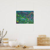 Kirchner - Landschaft Sertigtal Poster (Küche)