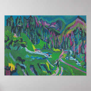 Kirchner - Landschaft Sertigtal Poster