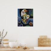Kirchner - Stillleben mit Blume Poster (Küche)