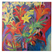 Kirchner - Stillleben mit Lilies Fliese (Vorderseite)