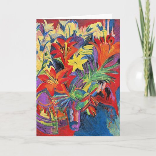 Kirchner - Stillleben mit Lilies Karte (Vorderseite)