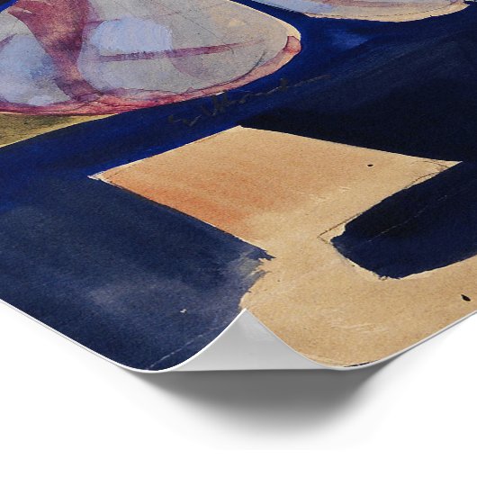 Kirchner - Stillleben mit Orchideen Poster (Ecke)