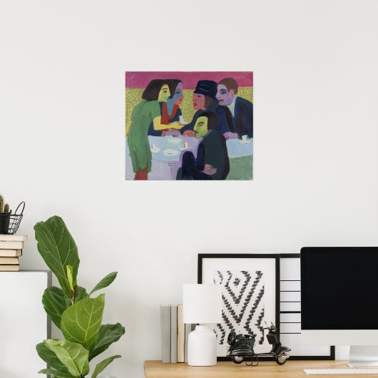 Kirchner - Szene im Café Poster (Heimbüro)