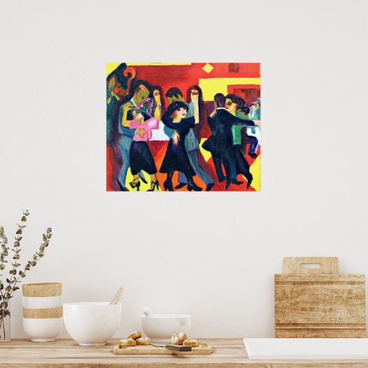 Kirchner - Tango Tea; Ernst Kirchner Gemälde Post Poster (Küche)