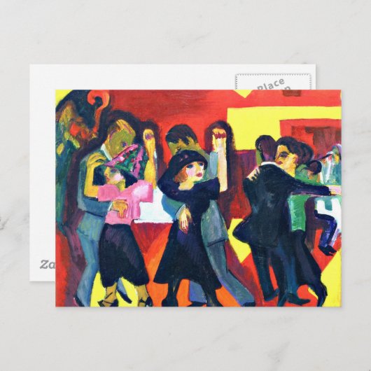 Kirchner - Tango Tea; Ernst Kirchner Gemälde Postkarte (Vorne/Hinten)