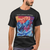 Kirchner Winterlandschaft im Mondlicht T-Shirt (Vorderseite)