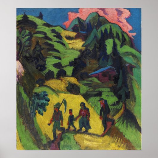 Kirchner - Zuhause Zuhause dieses Jahr 1918 Poster (Vorne)