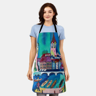 Kirchner Zürcher Stadtlandschaft Expressionistisch Schürze