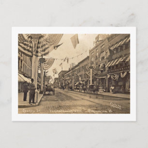 Kirchstraße-Parade, Burlington VT Vintage Postkarte