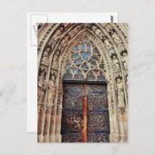 Kirchtür von Nürnberg Postkarte (Vorne/Hinten)