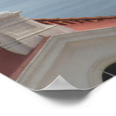 Kirchturm an der Küste Poster (Ecke)