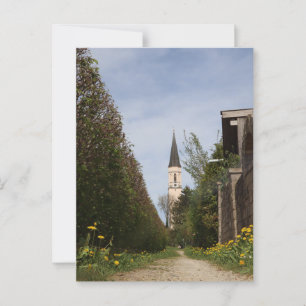 KIRCHTURM MARIAE HIMMELFAHRT VON FRAUNBERGERWEG POSTKARTE