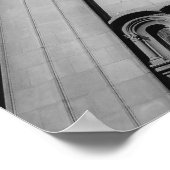 Kirchtürme in Schwarzweiß Poster (Ecke)