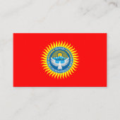 Kirgisische Flagge und Emblem, Flagge Kirgisistans Visitenkarte (Vorderseite)
