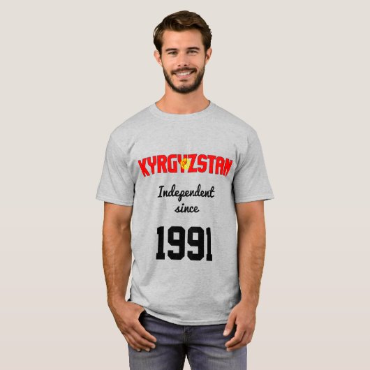 Kirgisistan Flag Independence Celebration T-Shirt (Vorne ganz)