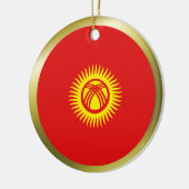 Kirgisistan-Flaggen-Verzierung Keramikornament (Links)