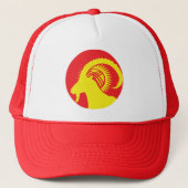 Kirgisistan Ibex Kirgisistan Nationale Tierflagge Truckerkappe (Vorderseite)