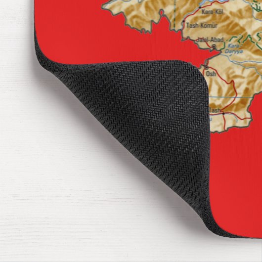 Kirgisistan Karte Mousepad (Ecke)