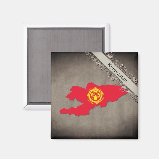 Kirgisistan Magnet (Vorderseite/Rückseite)