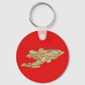 Kirgisistan Map Schlüsselanhänger (Vorderseite)