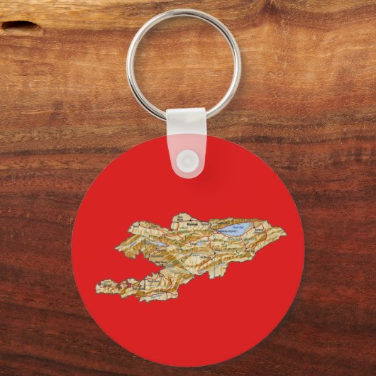 Kirgisistan Map Schlüsselanhänger (Vorderseite)