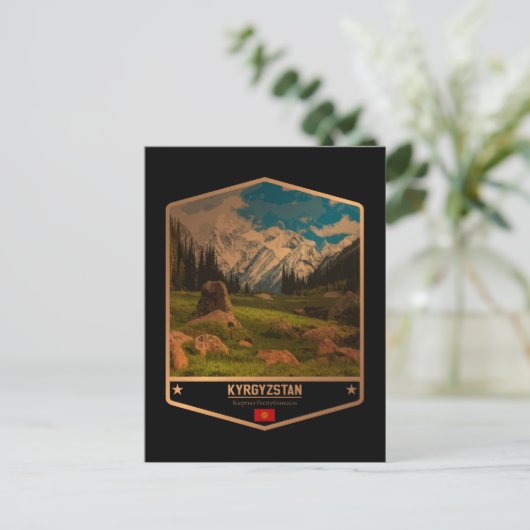 Kirgisistan Postkarte (Stehend Vorderseite)